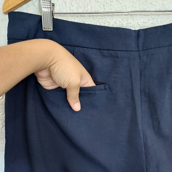 Everlane Navy Wool Blend Ankle Pants Size 12 - Picture 10 of 12